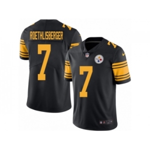 Youth Nike Pittsburgh Steelers #7 Ben Roethlisberger Limited Black Rush NFL Jersey