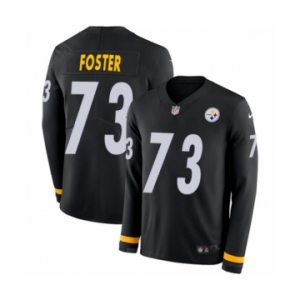 Youth Nike Pittsburgh Steelers #73 Ramon Foster Limited Black Therma Long Sleeve NFL Jersey