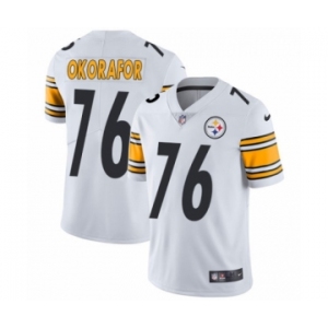 Youth Nike Pittsburgh Steelers #76 Chukwuma Okorafor White Vapor Untouchable Limited Player NFL Jersey