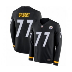 Youth Nike Pittsburgh Steelers #77 Marcus Gilbert Limited Black Therma Long Sleeve NFL Jersey