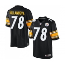 Youth Nike Pittsburgh Steelers #78 Alejandro Villanueva Elite Black Team Color NFL Jersey