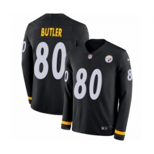 Youth Nike Pittsburgh Steelers #80 Jack Butler Limited Black Therma Long Sleeve NFL Jersey