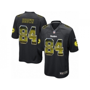 Youth Nike Pittsburgh Steelers #84 Antonio Brown Limited Black Strobe NFL Jersey