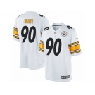 Youth Nike Pittsburgh Steelers #90 T. J. Watt Limited White NFL Jersey