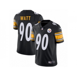 Youth Nike Pittsburgh Steelers #90 T. J. Watt Vapor Untouchable Limited Black Team Color NFL Jersey