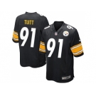 Youth Nike Pittsburgh Steelers #91 Stephon Tuitt Black jerseys