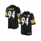 Youth Nike Pittsburgh Steelers #94 Tyson Alualu Limited Black Team Color NFL Jersey