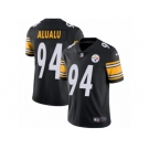 Youth Nike Pittsburgh Steelers #94 Tyson Alualu Vapor Untouchable Limited Black Team Color NFL Jersey