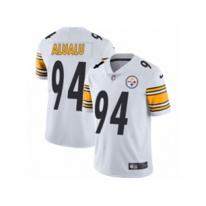 Youth Nike Pittsburgh Steelers #94 Tyson Alualu Vapor Untouchable Limited White NFL Jersey