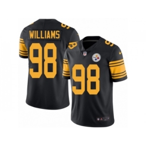 Youth Nike Pittsburgh Steelers #98 Vince Williams Limited Black Rush NFL Jersey