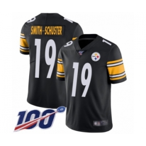 Youth Pittsburgh Steelers #19 JuJu Smith-Schuster Black Team Color Vapor Untouchable Limited Player 100th Season Football Jersey