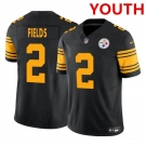 Youth Pittsburgh Steelers #2 Justin Fields Black 2023 F.U.S.E. Color Rush Limited Football Stitched Jersey