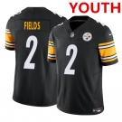 Youth Pittsburgh Steelers #2 Justin Fields Black 2023 F.U.S.E. Vapor Untouchable Limited Football Stitched Jersey