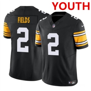 Youth Pittsburgh Steelers #2 Justin Fields Black F.U.S.E. Vapor Untouchable Limited Football Stitched Jersey