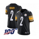 Youth Pittsburgh Steelers #2 Mason Rudolph Black Team Color Vapor Untouchable Limited Player 100th Season Football Jersey