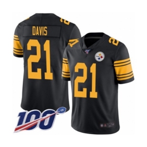 Youth Pittsburgh Steelers #21 Sean Davis Limited Black Rush Vapor Untouchable 100th Season Football Jersey