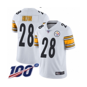 Youth Pittsburgh Steelers #28 Mike Hilton White Vapor Untouchable Limited Player 100th Season Football Jersey