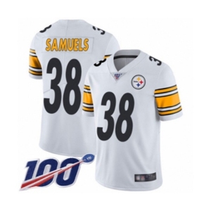 Youth Pittsburgh Steelers #38 Jaylen Samuels White Vapor Untouchable Limited Player 100th Season Football Jersey