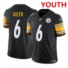 Youth Pittsburgh Steelers #6 Patrick Queen Black F.U.S.E. Vapor Untouchable Limited Football Stitched Jersey