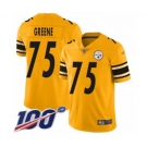 Youth Pittsburgh Steelers #75 Joe Greene Limited Gold Inverted Legend 100th Season Football Jersey