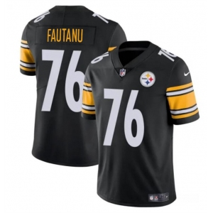 Youth Pittsburgh Steelers #76 Troy Fautanu Black Vapor Untouchable Limited Football Stitched Jersey