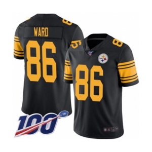 Youth Pittsburgh Steelers #86 Hines Ward Limited Black Rush Vapor Untouchable 100th Season Football Jersey