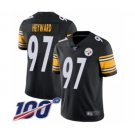 Youth Pittsburgh Steelers #97 Cameron Heyward Black Team Color Vapor Untouchable Limited Player 100th Season Football Jersey