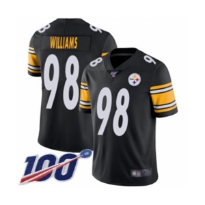 Youth Pittsburgh Steelers #98 Vince Williams Black Team Color Vapor Untouchable Limited Player 100th Season Football Jersey