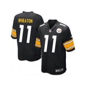 nike youth nfl jerseys pittsburgh steelers #11 wheaton black[nike]