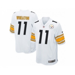 nike youth nfl jerseys pittsburgh steelers #11 wheaton white[nike]