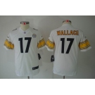 nike youth nfl jerseys pittsburgh steelers #17 wallace white[nike limited]