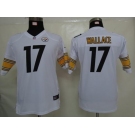 nike youth nfl jerseys pittsburgh steelers #17 wallace white[nike]