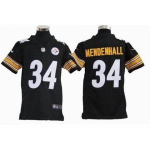 nike youth nfl jerseys pittsburgh steelers #34 mendenhall black[nike]