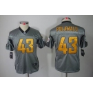 nike youth nfl jerseys pittsburgh steelers #43 polamalu grey[Elite shadow]