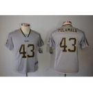 nike youth nfl jerseys pittsburgh steelers #43 polamalu grey[nike lights out]