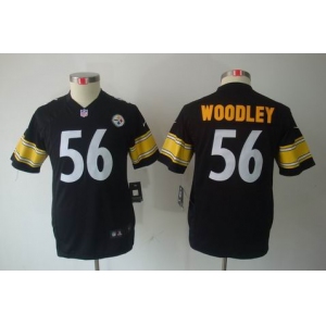 nike youth nfl jerseys pittsburgh steelers #56 woodley black[nike limited]