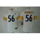 nike youth nfl jerseys pittsburgh steelers #56 woodley white[nike limited]