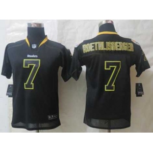 nike youth nfl jerseys pittsburgh steelers #7 roethlisberger black[nike lights out]