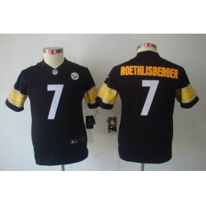 nike youth nfl jerseys pittsburgh steelers #7 roethlisberger black[nike limited]