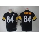 nike youth nfl jerseys pittsburgh steelers #84 brown black[nike limited]