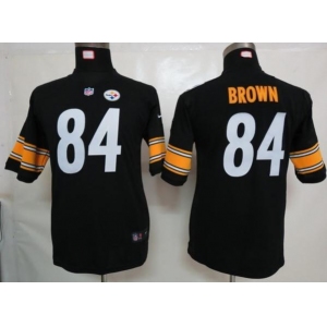 nike youth nfl jerseys pittsburgh steelers #84 brown black[nike]