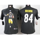 nike youth nfl jerseys pittsburgh steelers #84 brown black[portrait fashion]