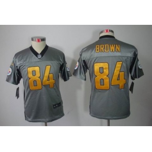 nike youth nfl jerseys pittsburgh steelers #84 brown grey[Elite shadow]