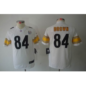 nike youth nfl jerseys pittsburgh steelers #84 brown white[nike limited]