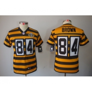 nike youth nfl jerseys pittsburgh steelers #84 brown yellow-black[nike limited team 80 anniversary]