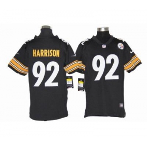 nike youth nfl jerseys pittsburgh steelers #92 harrison black[nike]