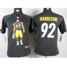 nike youth nfl jerseys pittsburgh steelers #92 harrison black[portrait fashion]