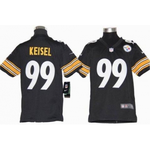 nike youth nfl jerseys pittsburgh steelers #99 keisel black[nike]