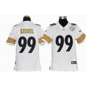 nike youth nfl jerseys pittsburgh steelers #99 keisel white[nike]