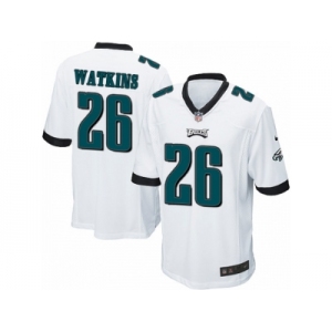 Men Nike Philadelphia Eagles #26 Jaylen Watkins Game White NFL Jersey